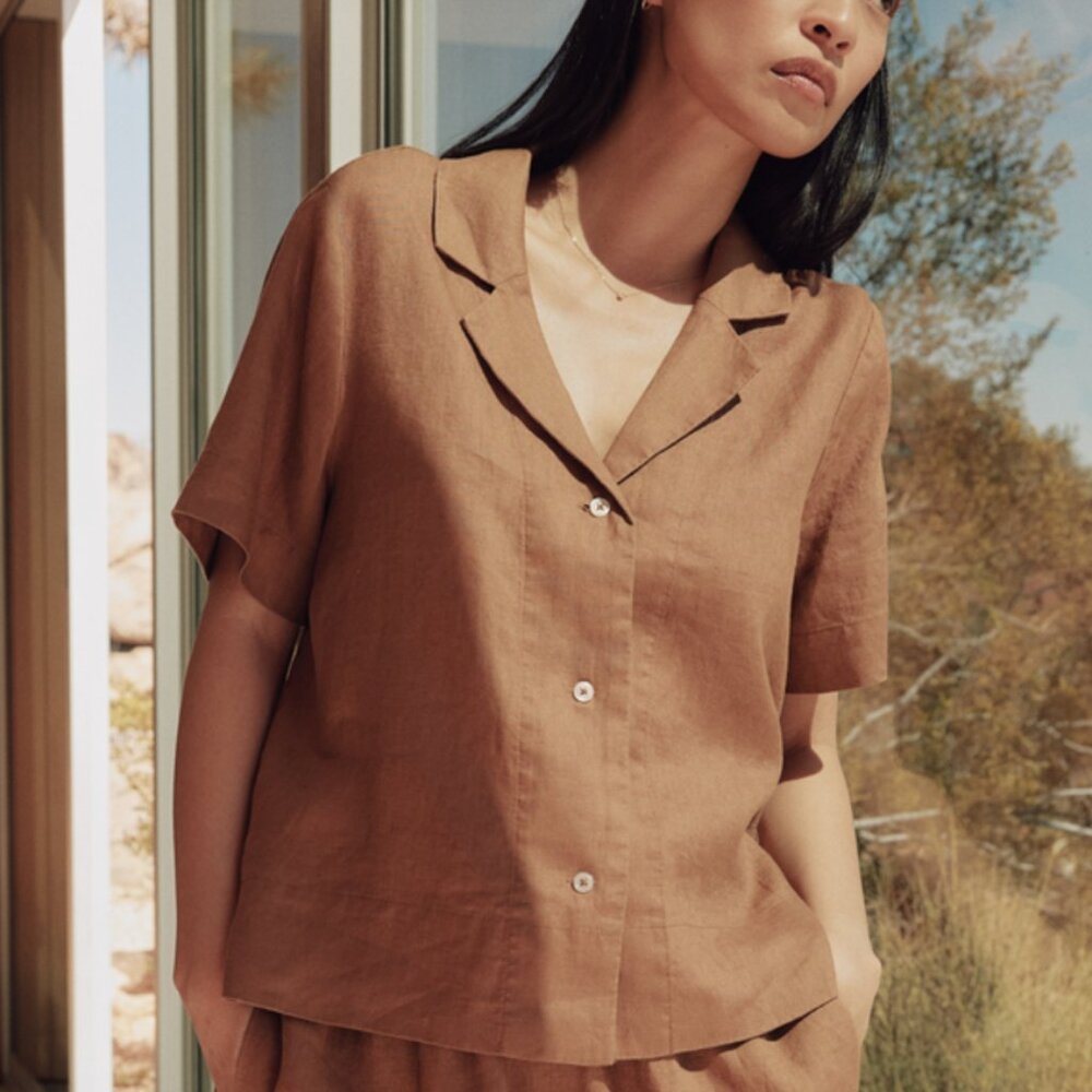 Quince Linen Shirt and Shorts Set